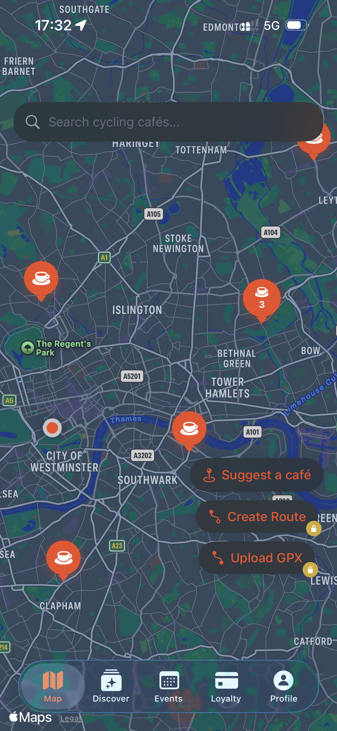 Draaft app map