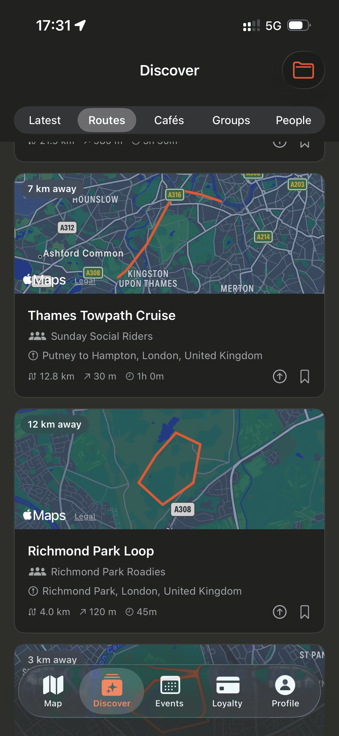 Routes near you